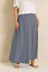 EVANS Plus Size Black & White Stripe Midaxi Skirt | Evans 1