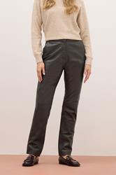 LTS PREMIUM Tall Chocolate Brown Leather Trousers | Long Tall Sally 2