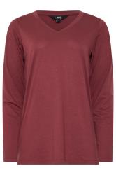 LTS PREMIUM Tall 2 PACK Burgundy Red & Green V-Neck Modal Tops | Long Tall Sally 8