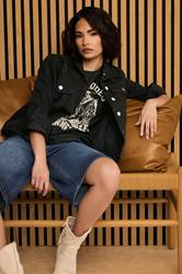 PixieGirl Petite Women's Black Cotton Denim Jacket | PixieGirl 1
