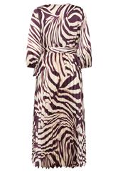 STAR Brown Zebra Pleated Dress | StarByJM 6