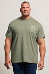 BadRhino Big & Tall Green Japanese Tiger Graphic T-Shirt | BadRhino 3