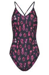LTS Tall Womens Black & Pink Ombre Animal Print Swimsuit | Long Tall Sally 6