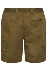 KAM Khaki Green Canvas Cargo Shorts | BadRhino 5