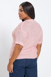 YOURS Plus Size Pink Short Sleeve Soft Touch Cardigan | Yours Clothing 2