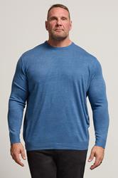BadRhino Big & Tall Blue Crew Neck Jumper | BadRhino 3