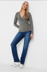 LTS Tall 2 PACK Navy Blue & Grey Wrap Tops | Long Tall Sally 4