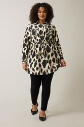 EVANS Plus Size Natural Brown Leopard Print Shirt | Evans 2