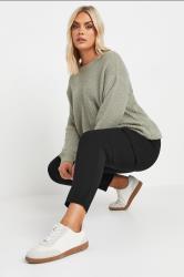 YOURS Curve Plus Size Black Tailored Scuba Cargo Trousers | Yours Clothing  1