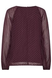 LTS Tall Women's Red Polka Dot Long Sleeve Blouse | Long Tall Sally 6