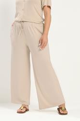 YOURS Plus Size Natural Brown Soft Touch Trousers | Yours Clothing 1