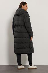 EVANS Curve Black Maxi Puffer Coat | Evans 4