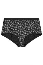 YOURSET 5 PACK Curve Black & Pink Bow Print Full Briefs | Yours Curve  6