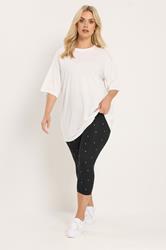 YOURSET 2 PACK Plus Size Black Polka Dot Crop Leggings | Yours Clothing 4