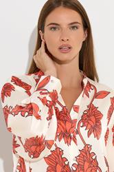 STAR Orange Floral Notch Neck Blouse | StarByJM 6