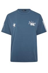 YOURS ACTIVE Curve Blue 'Wellness Studio' T-Shirt