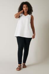 EVANS Plus Size White Premium Cotton Vest Top | Evans 2