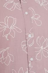 BadRhino Big & Tall Pink Linear Floral Slub Shirt | BadRhino 6