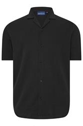 BadRhino Big & Tall Black Short Sleeve Textured Jersey Shirt