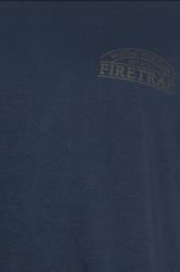 FIRETRAP Big & Tall Navy Blue Storm Skull Print T-Shirt | BadRhino 2