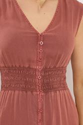 LTS Tall Women's Rust Orange Shirred Waist Maxi Dress | Long Tall Sally 2
