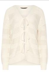 LTS Tall Ivory White Knit Tie Front Cardigan | Long Tall Sally 5