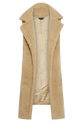 PixieGirl Petite Brown Teddy Longline Gilet