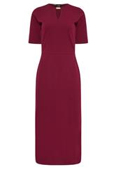 LTS Tall Red Keyhole Midi Dress