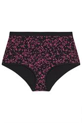 YOURSET 5 PACK Plus Size Pink Celestial Print Full Briefs | Yours Clothing 9