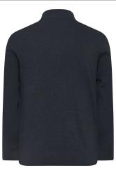 BadRhino Big & Tall Navy Blue Milano Quarter Zip Knit Jumper | BadRhino 4