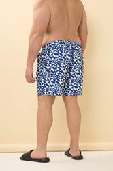 BadRhino Big & Tall Navy Blue Abstract Swim Shorts | BadRhino 4