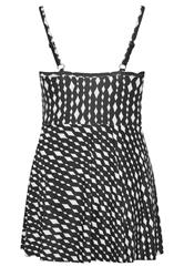 YOURS Plus Size Black Diamond Wrap Swimdress | Yours Clothing 7