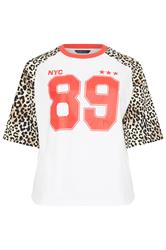 LIMITED COLLECTION Plus Size White '89' Leopard Print T-Shirt | Yours Clothing 5