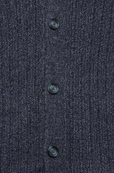 BadRhino Big & Tall Navy Blue Knitted Shawl Cardigan | BadRhino 1