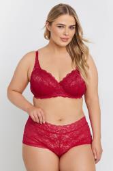YOURSET Plus Size 3 PACK Red & Black Leopard Print Lace Mid Rise Shorts | Yours Clothing 9