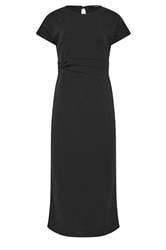 LTS Tall Black Twist Short Sleeve Midi Dress