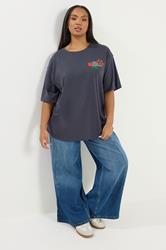 YOURS Plus Size Grey 'Fresh From The Garden' Relaxed T-Shirt | Yours Clothing 2