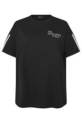 YOURS ACTIVE Curve Black 'The Motivation Club' T-Shirt