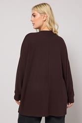 YOURS Plus Size Chocolate Brown Soft Touch Jumper | Yours Clothing 2