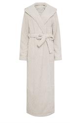 LTS Tall Natural Brown Cable Maxi Dressing Gown | Long Tall Sally  5