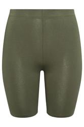 YOURS Curve Khaki Green Shorts