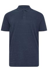 BadRhino Big & Tall Navy Blue Marl Polo Shirt