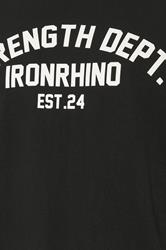 IronRhino Big & Tall Black Strength Dept T-Shirt | BadRhino 8