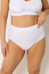 YOURSET Plus Size 2 PACK Black & White Seamless Light Control Full Briefs | Yours Clothing  5