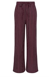 LTS Tall Burgundy Red Striped Wide Leg Trousers