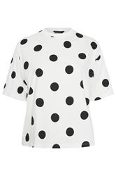LIMITED COLLECTION Curve White Polka Dot T-Shirt