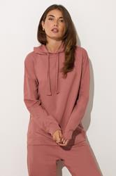LTS Tall Coral Pink Jersey Drawcord Hoodie | Long Tall Sally 1
