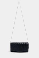 Black Ruched Envelope Clutch Bag | Yours Clothing 4