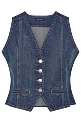 YOURS Curve Blue Denim Waistcoat