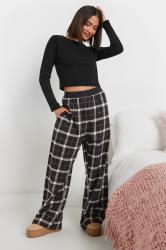 PixieGirl Petite Women's Black Ribbed Pyjama Top | PixieGirl 1